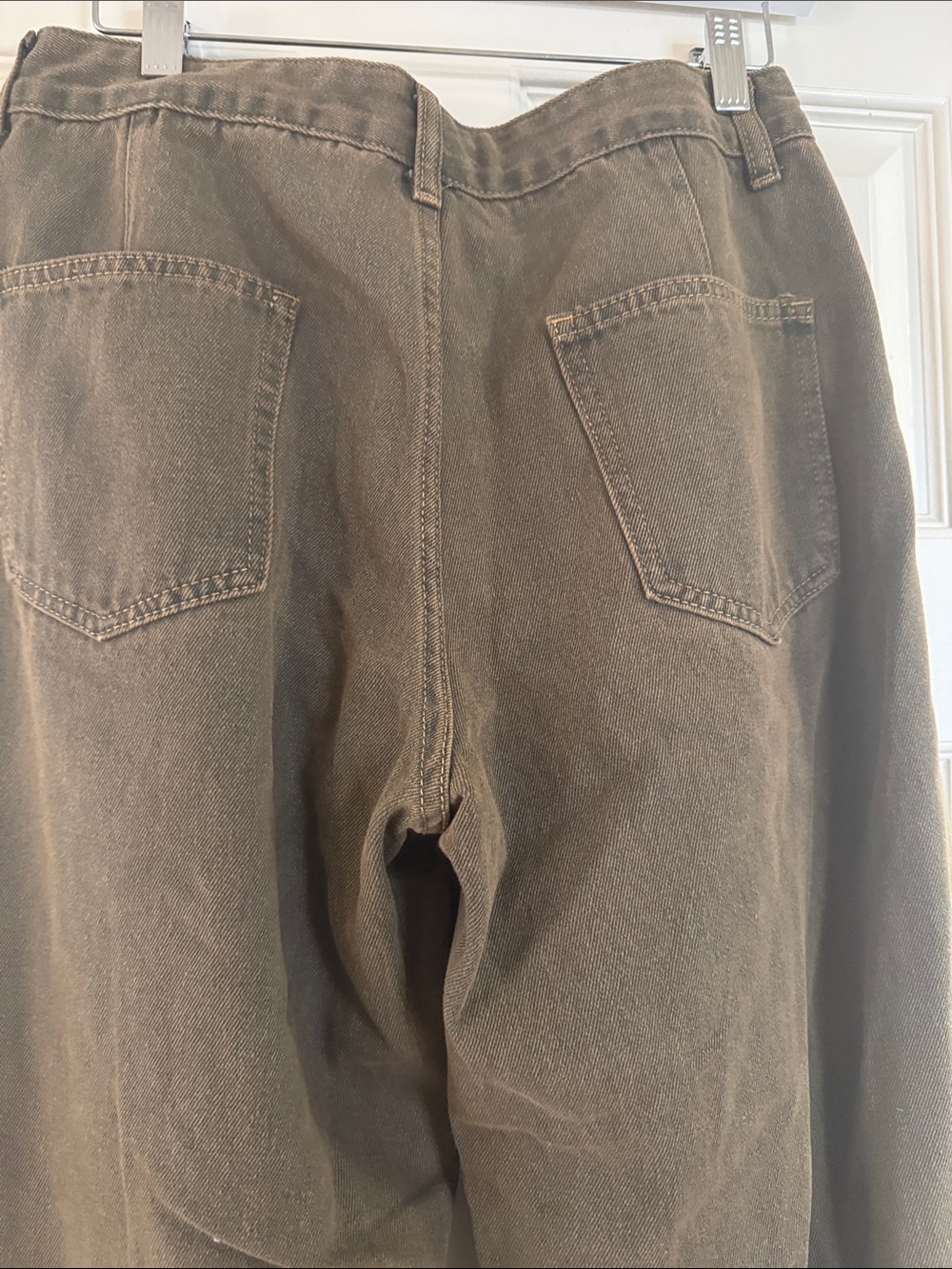 Lioness Wide-Leg Flare Jeans in Washed Brown - Picture 5 of 9